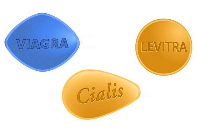 Препараты Виагра, Левитра и Сиалис применяемые в терапии эректильной дисфункции